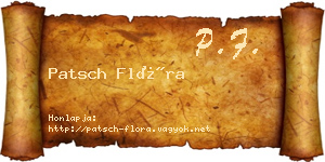 Patsch Flóra névjegykártya